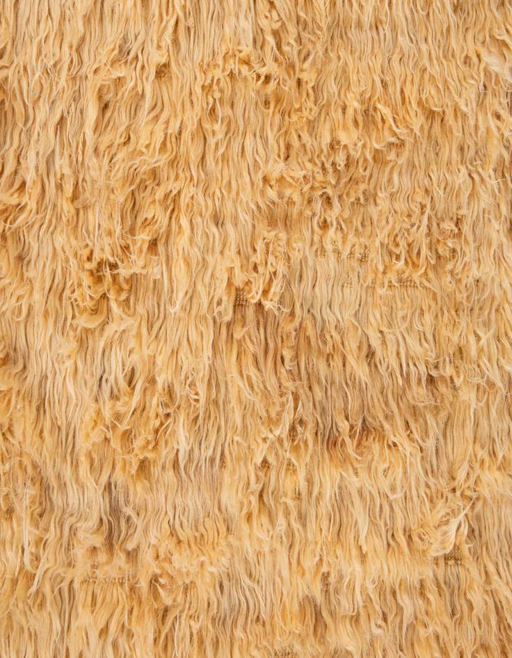 Detail image of  6' 7 x 9' 7  Hand Knotted Solid Shag Wool Rug