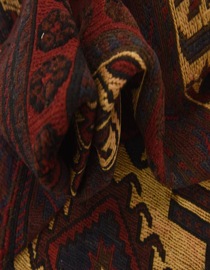 Detail image of  6' 2 x 8' 8  Hand Knotted Sumak Wool Rug