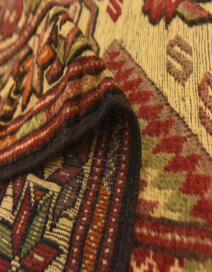 Detail image of  6' 1 x 9' 9  Hand Knotted Sumak Wool Rug