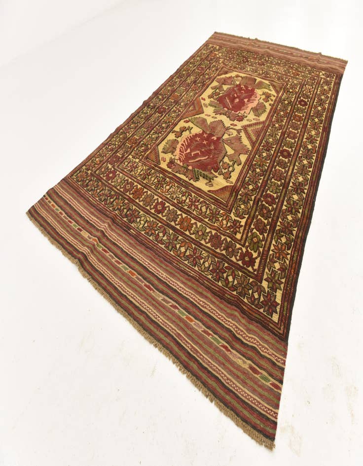 Detail image of  6' 1 x 9' 9  Hand Knotted Sumak Wool Rug