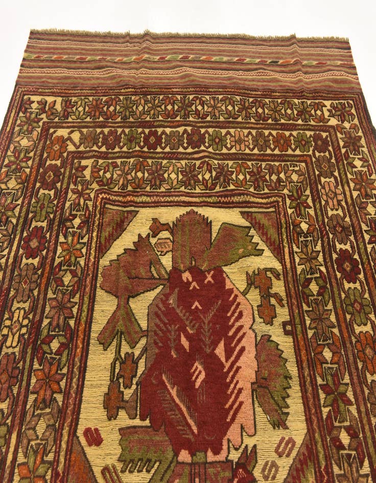 Detail image of  6' 1 x 9' 9  Hand Knotted Sumak Wool Rug