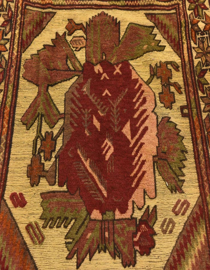 Detail image of  6' 1 x 9' 9  Hand Knotted Sumak Wool Rug