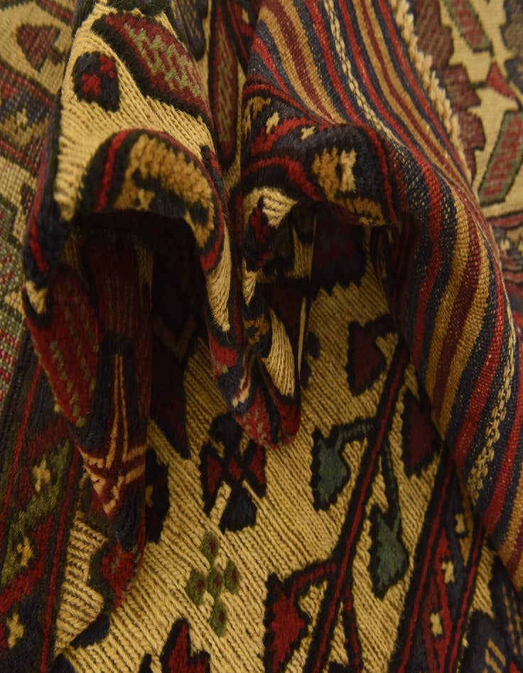 Detail image of  4' 4 x 5' 7  Hand Knotted Sumak Wool Rug