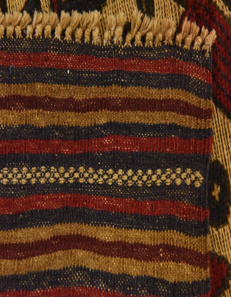 Detail image of  4' 4 x 5' 7  Hand Knotted Sumak Wool Rug