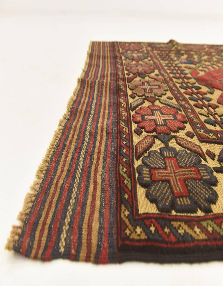 Detail image of  4' 4 x 5' 7  Hand Knotted Sumak Wool Rug