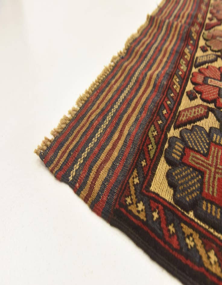 Detail image of  4' 4 x 5' 7  Hand Knotted Sumak Wool Rug