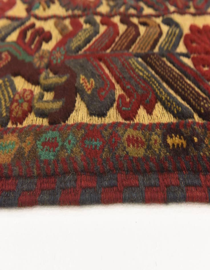 Detail image of  4' 2 x 6'  Hand Knotted Sumak Wool Rug