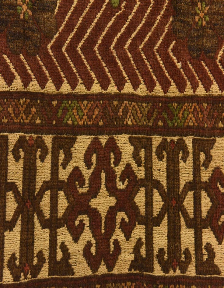 Detail image of  4' 2 x 5' 11  Hand Knotted Sumak Wool Rug