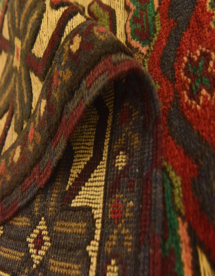 Detail image of  4' 2 x 5' 11  Hand Knotted Sumak Wool Rug