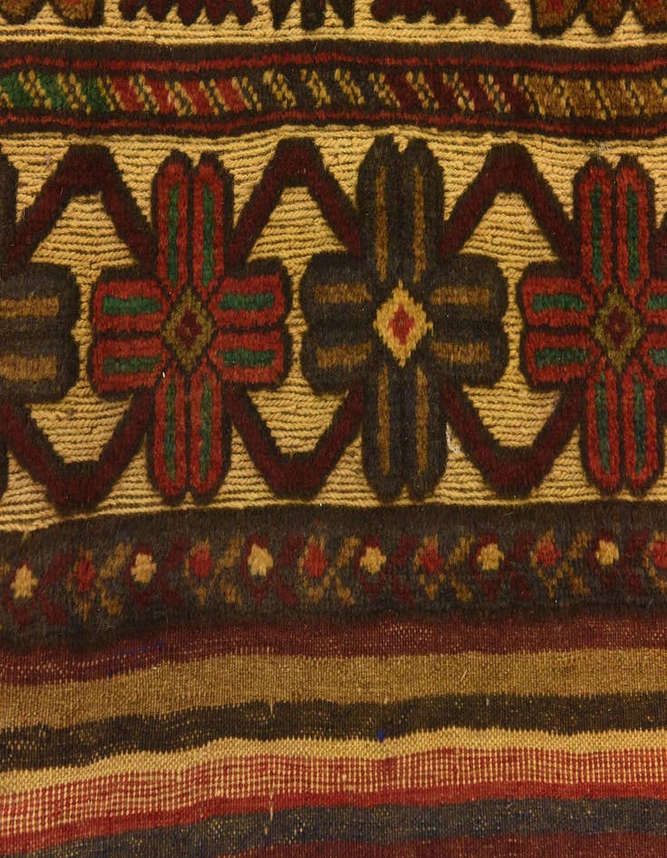 Detail image of  4' 2 x 5' 11  Hand Knotted Sumak Wool Rug