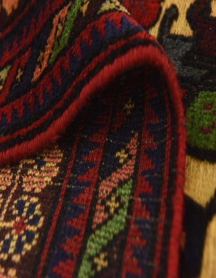 Detail image of  2' 10 x 4' 10  Hand Knotted Sumak Wool Rug