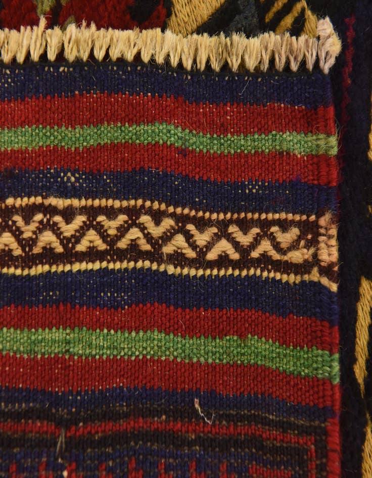 Detail image of  2' 10 x 4' 10  Hand Knotted Sumak Wool Rug