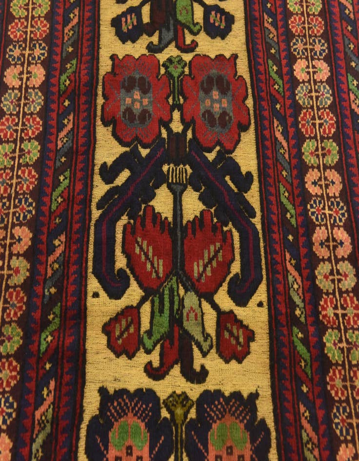 Detail image of  2' 10 x 4' 10  Hand Knotted Sumak Wool Rug