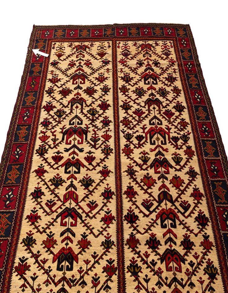 Detail image of  7' 1 x 9' 7  Hand Knotted Sumak Oriental Wool Rug