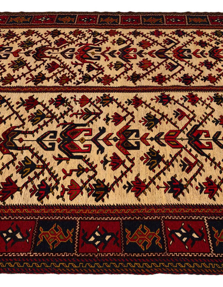 Detail image of  7' 1 x 9' 7  Hand Knotted Sumak Oriental Wool Rug