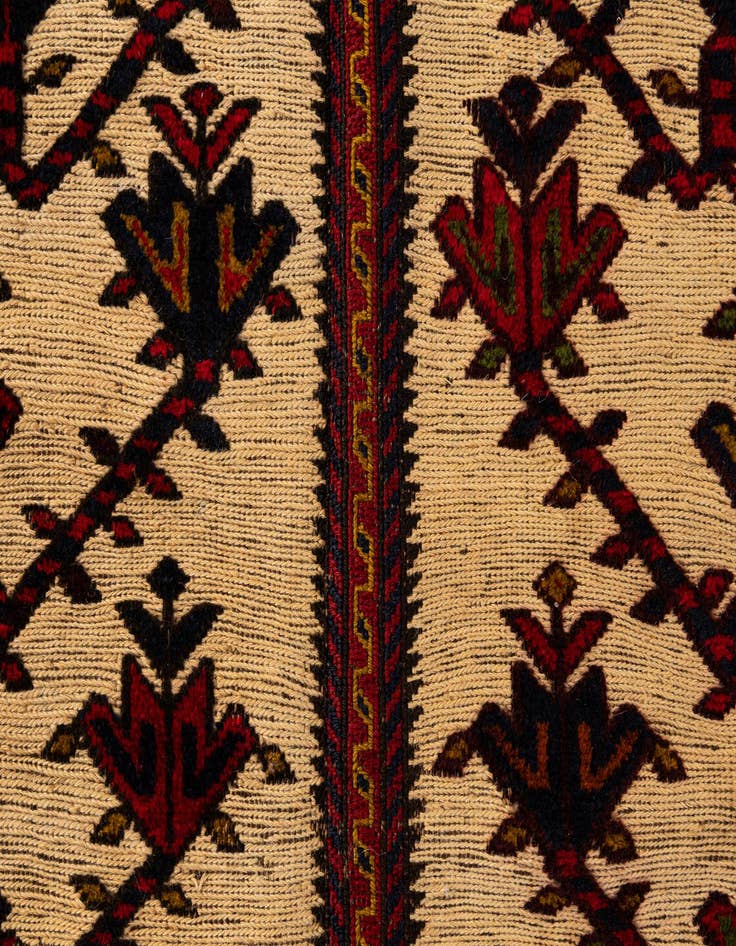 Detail image of  7' 1 x 9' 7  Hand Knotted Sumak Oriental Wool Rug
