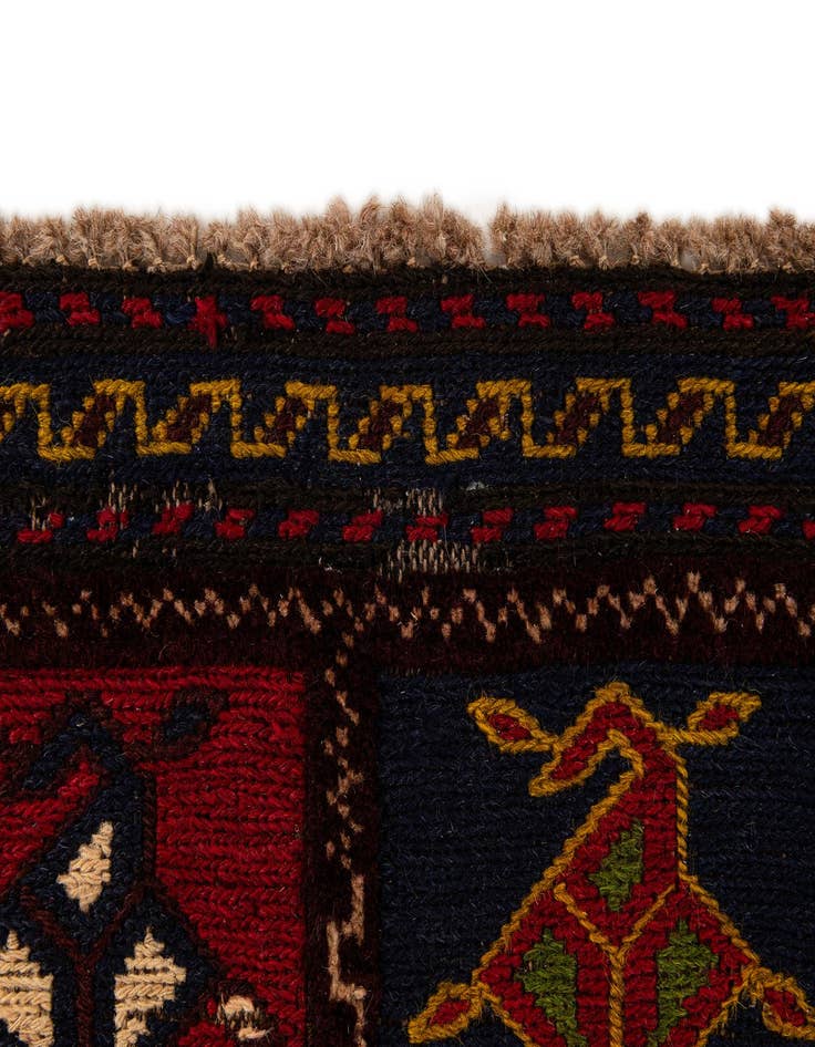 Detail image of  7' 1 x 9' 7  Hand Knotted Sumak Oriental Wool Rug