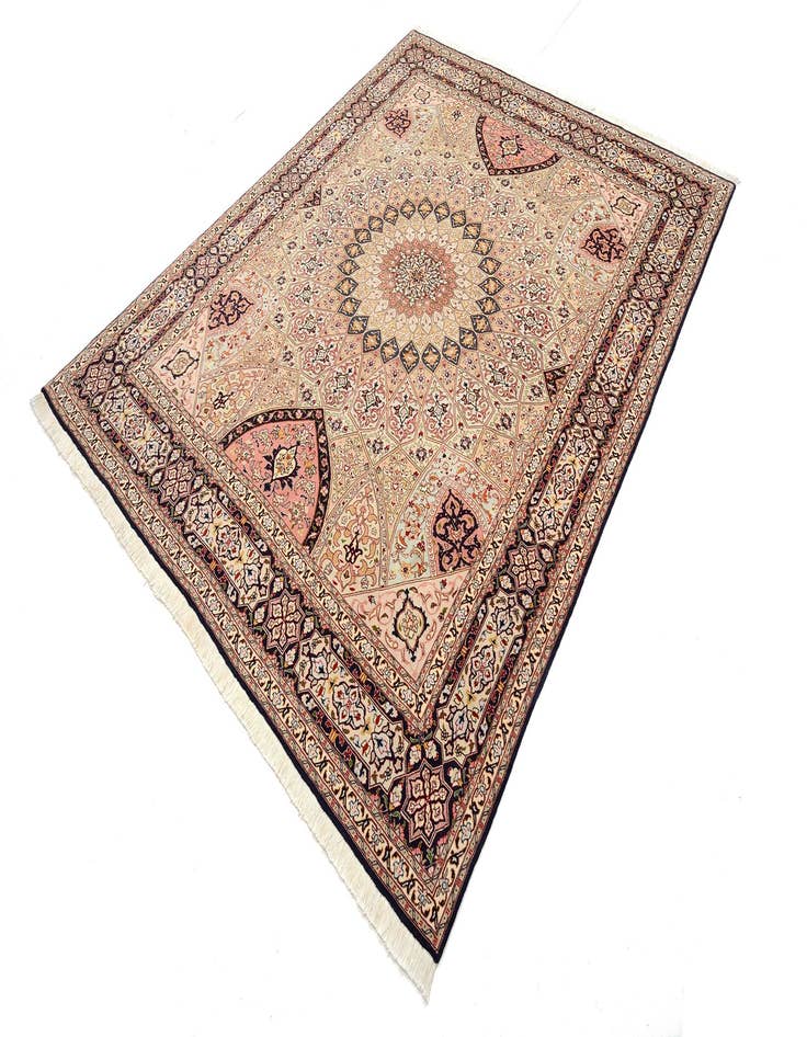 Detail image of  6' 8 x 8' 3  Hand Knotted Tabriz Persian Rug