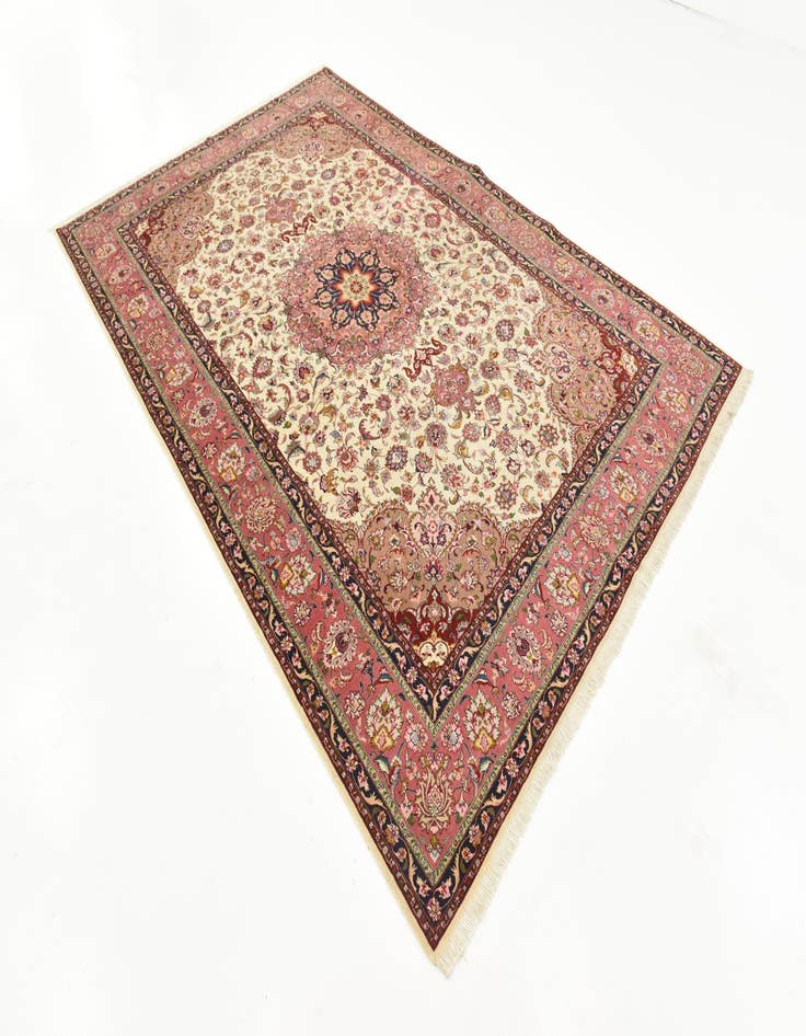 Detail image of  6' 6 x 10'  Hand Knotted Tabriz Persian Rug