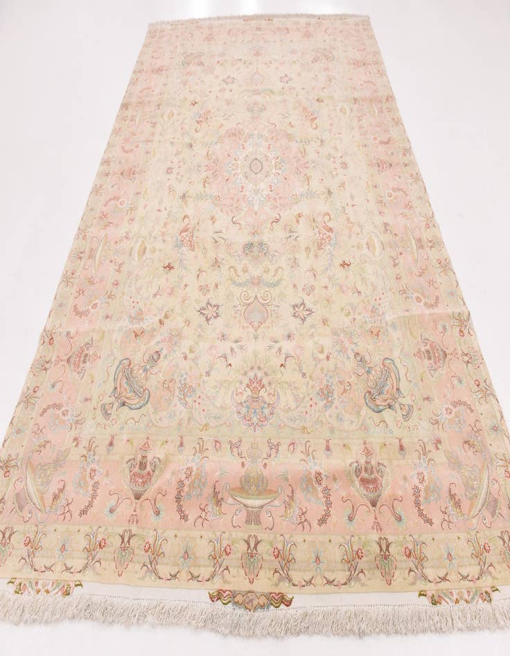 Detail image of  8' x 11' 6  Hand Knotted Tabriz Persian Rug