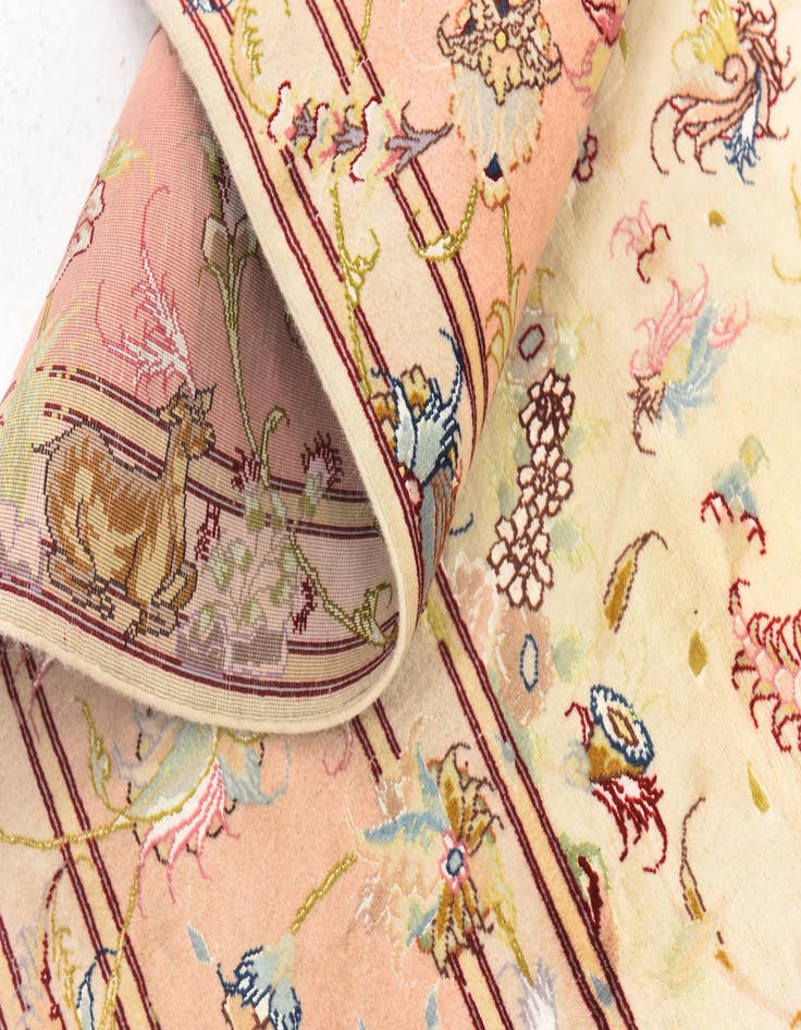 Detail image of  6' 6 x 10'  Hand Knotted Tabriz Persian Rug