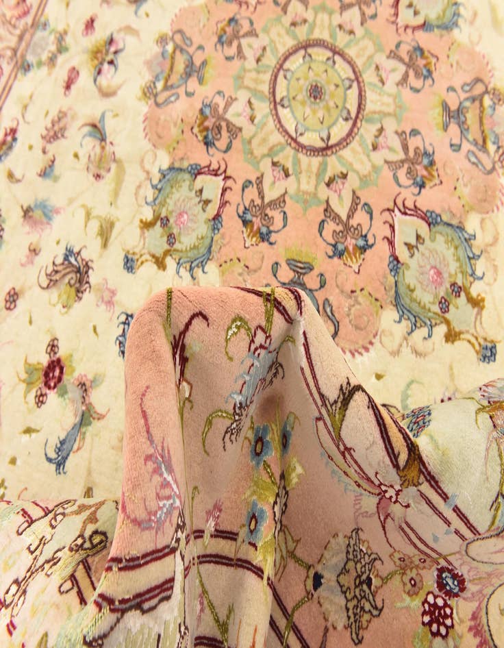 Detail image of  6' 6 x 10'  Hand Knotted Tabriz Persian Rug