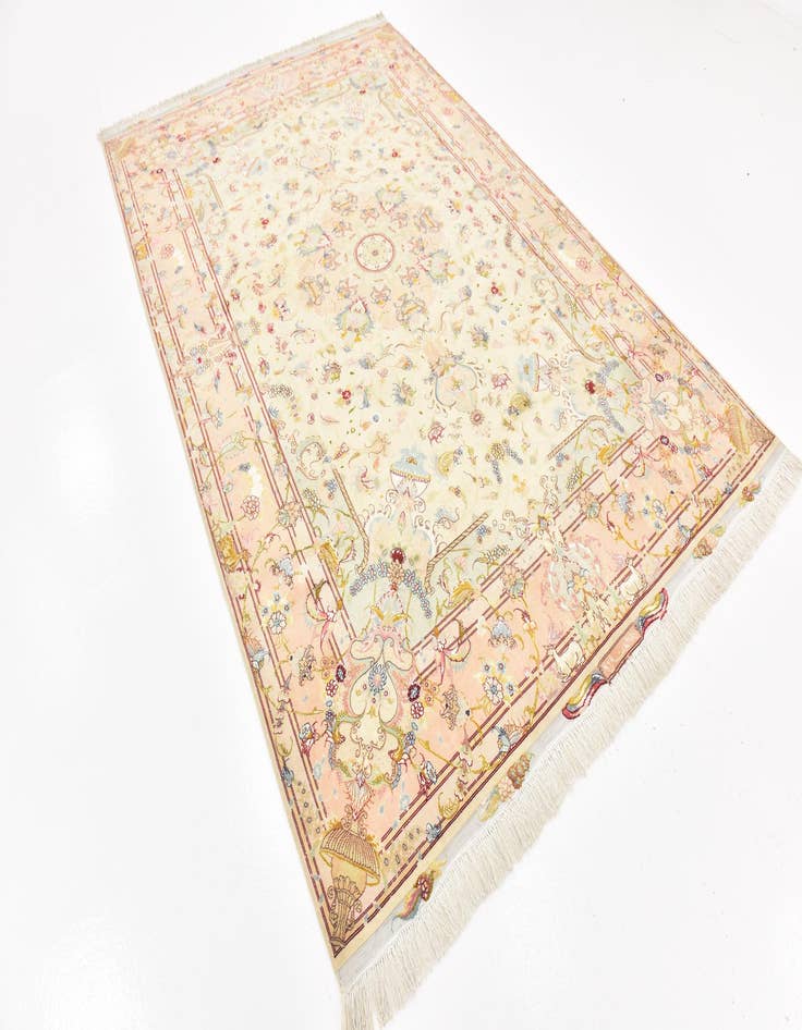 Detail image of  6' 6 x 10'  Hand Knotted Tabriz Persian Rug