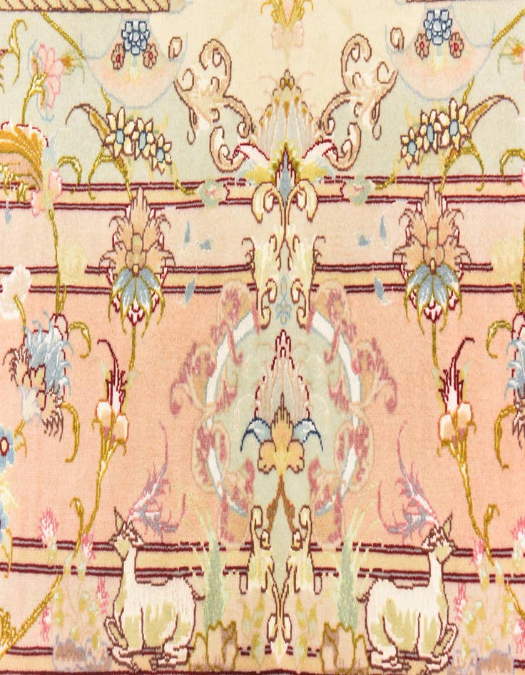 Detail image of  6' 6 x 10'  Hand Knotted Tabriz Persian Rug