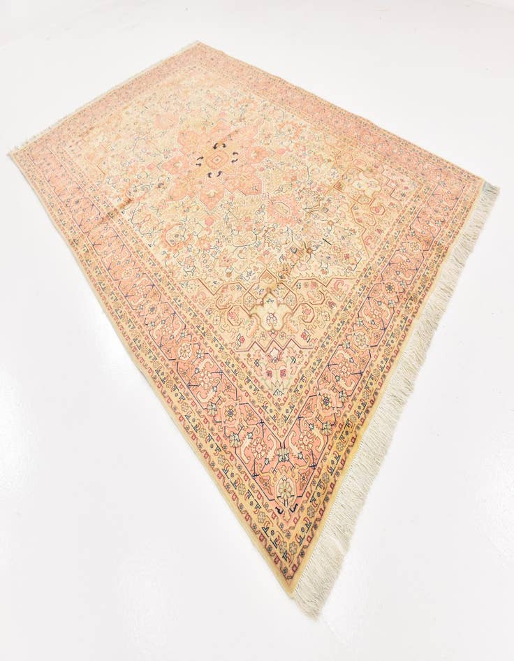 Detail image of  6' 7 x 9' 10  Hand Knotted Tabriz Persian Rug