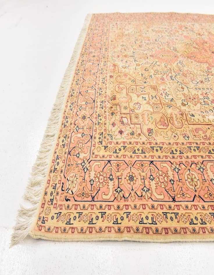 Detail image of  6' 7 x 9' 10  Hand Knotted Tabriz Persian Rug