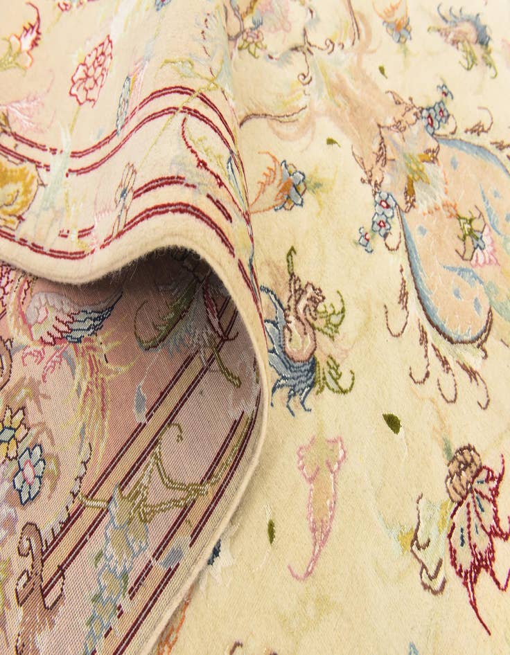 Detail image of  6' 6 x 9' 10  Hand Knotted Tabriz Persian Rug