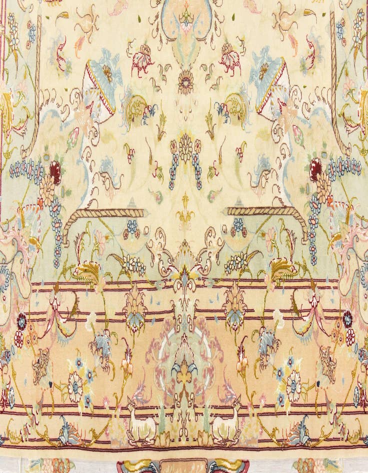 Detail image of  6' 6 x 9' 10  Hand Knotted Tabriz Persian Rug