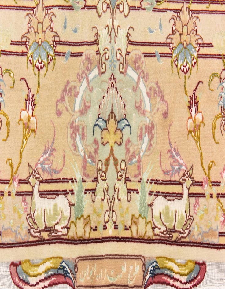 Detail image of  6' 6 x 9' 10  Hand Knotted Tabriz Persian Rug