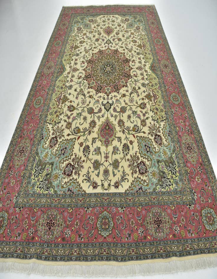 Detail image of  8' 2 x 11' 7  Hand Knotted Tabriz Persian Rug