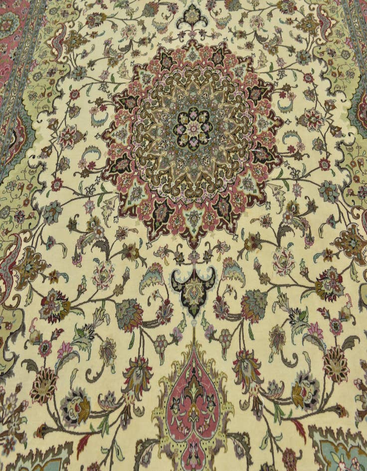 Detail image of  8' 2 x 11' 7  Hand Knotted Tabriz Persian Rug