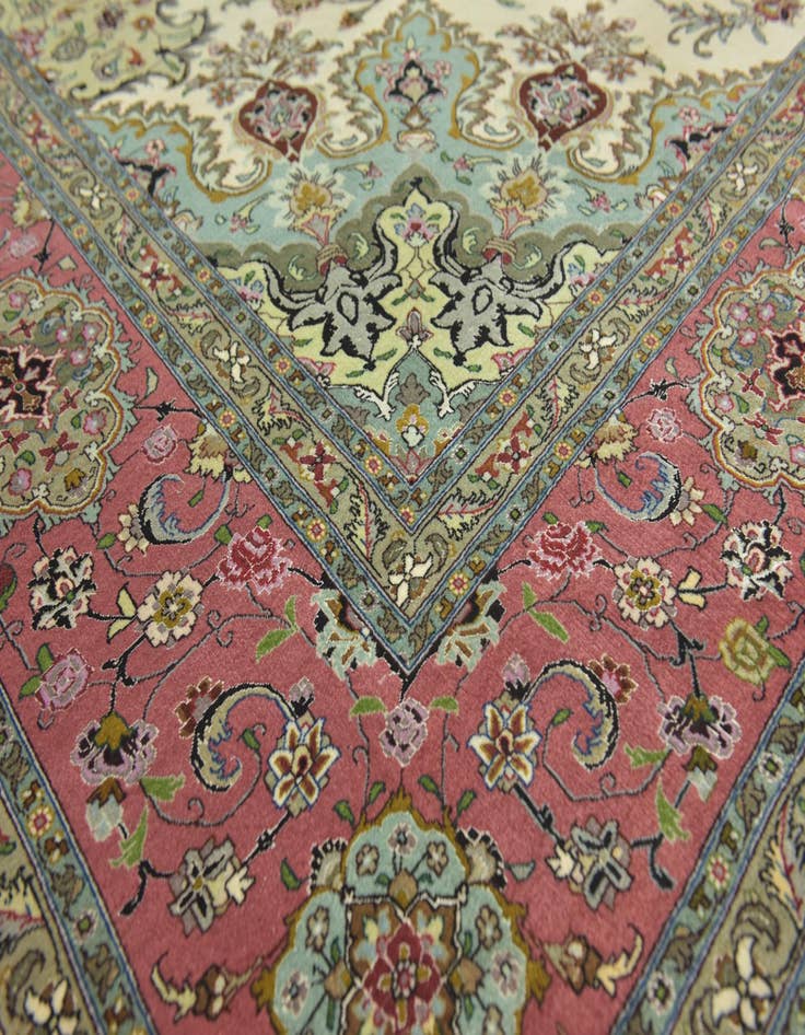 Detail image of  8' 2 x 11' 7  Hand Knotted Tabriz Persian Rug