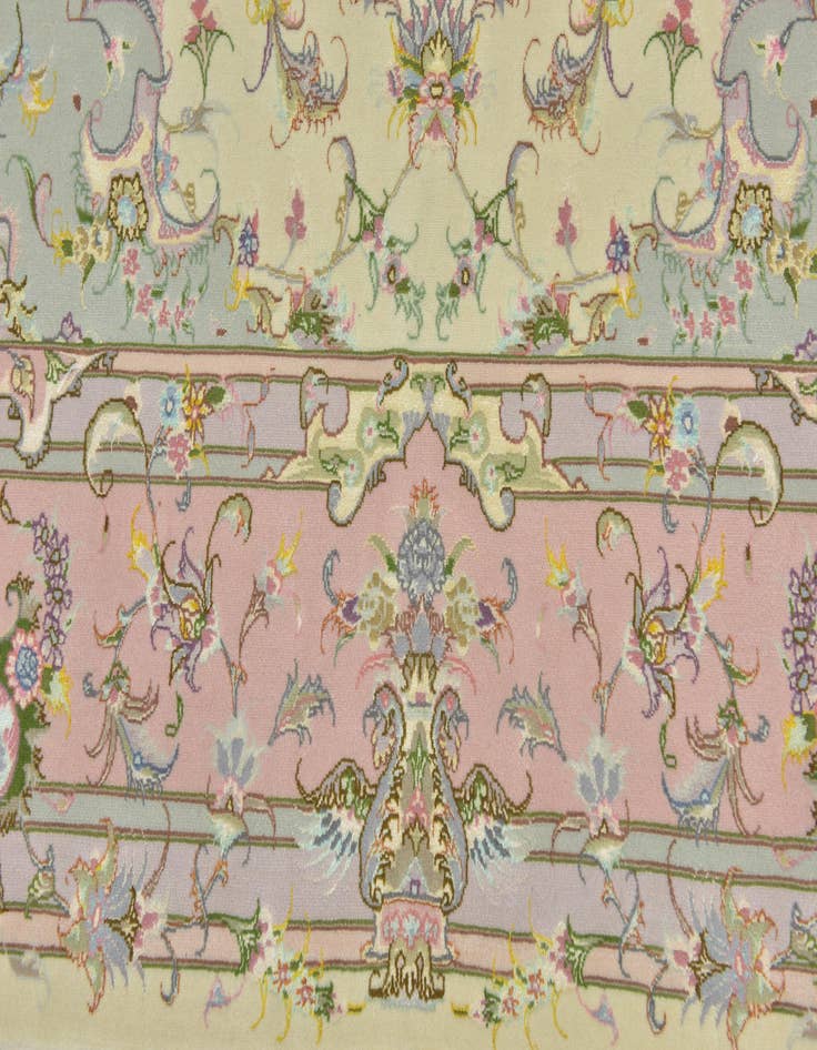 Detail image of  8' 2 x 11' 4  Hand Knotted Tabriz Persian Rug