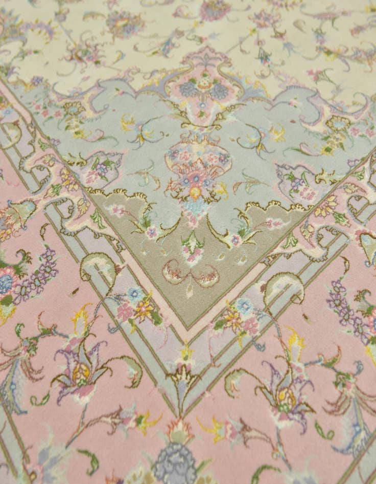 Detail image of  8' 2 x 11' 4  Hand Knotted Tabriz Persian Rug