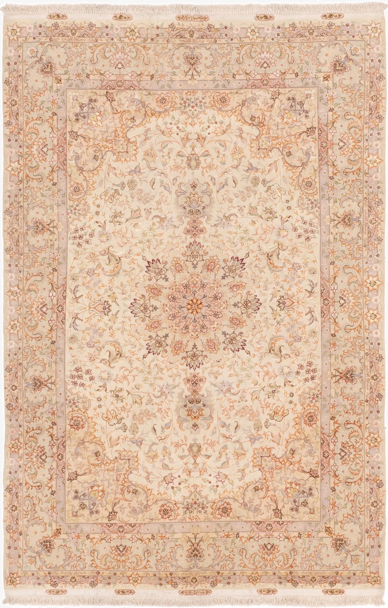  6' 6 x 10'  Hand Knotted Tabriz Persian Rug