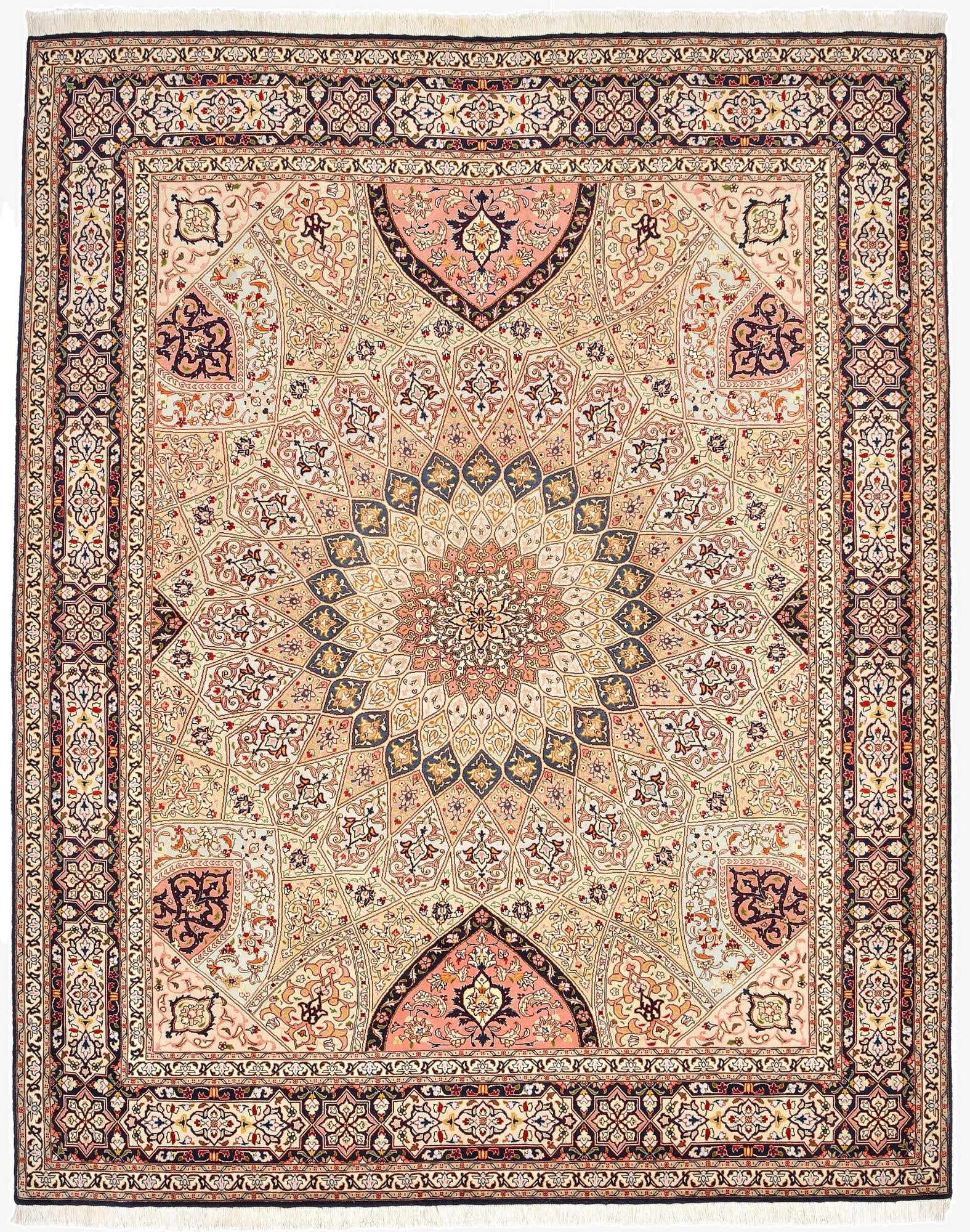  6' 8 x 8' 3  Hand Knotted Tabriz Persian Rug