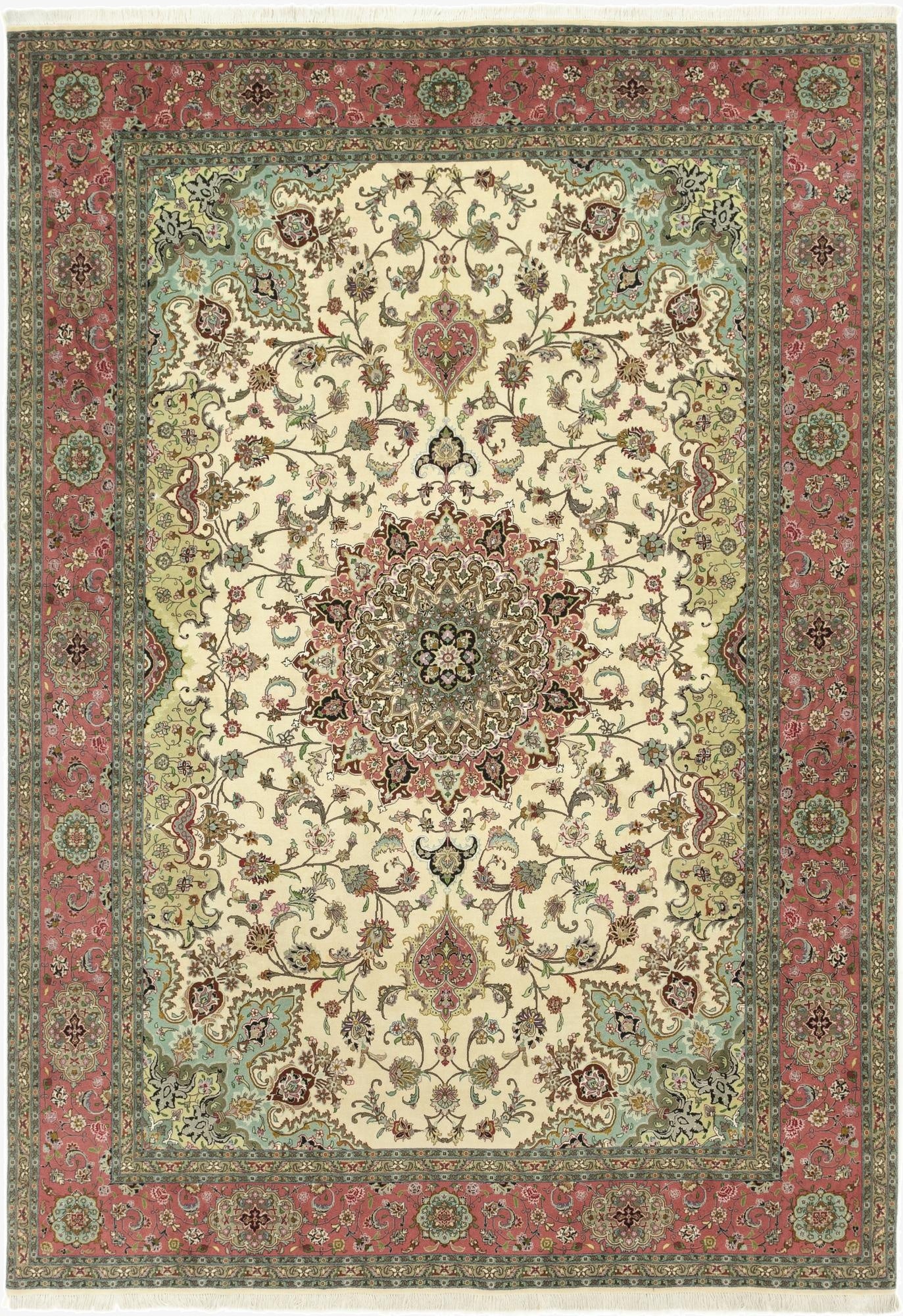  8' 2 x 11' 7  Hand Knotted Tabriz Persian Rug