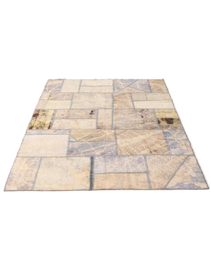 Detail image of  5' 7 x 7' 7  Hand Knotted Ultra Vintage Persian Wool Rug