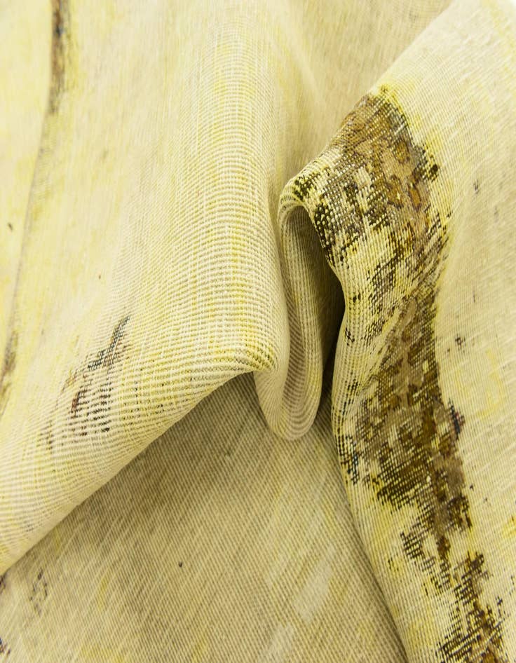 Detail image of  5' 9 x 9'  Hand Knotted Ultra Vintage Persian Wool Rug