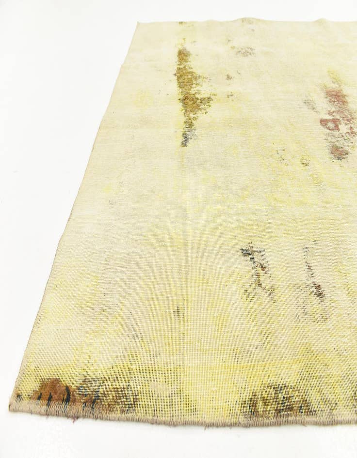 Detail image of  5' 9 x 9'  Hand Knotted Ultra Vintage Persian Wool Rug