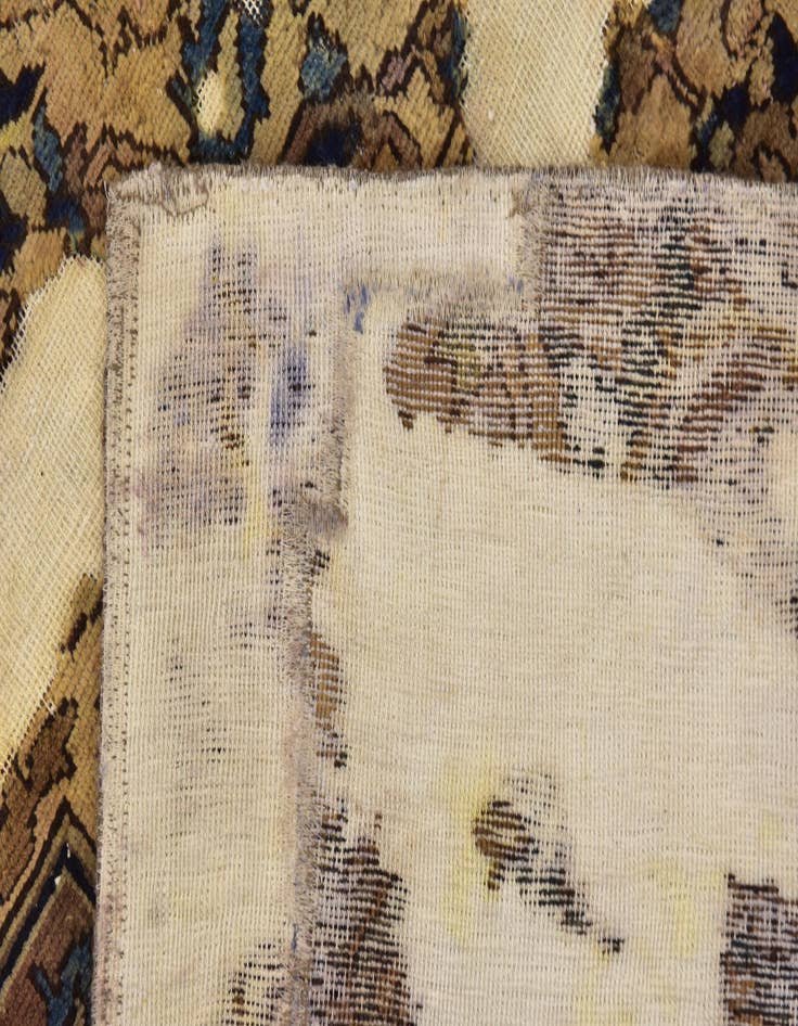 Detail image of  5' 9 x 9'  Hand Knotted Ultra Vintage Persian Wool Rug