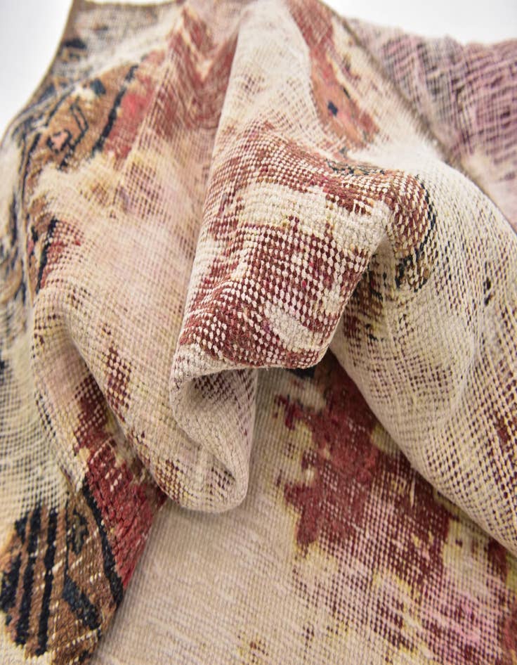 Detail image of  4' x 5' 3  Hand Knotted Ultra Vintage Persian Wool Rug