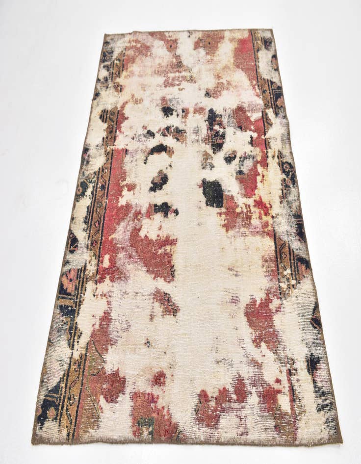 Detail image of  4' x 5' 3  Hand Knotted Ultra Vintage Persian Wool Rug