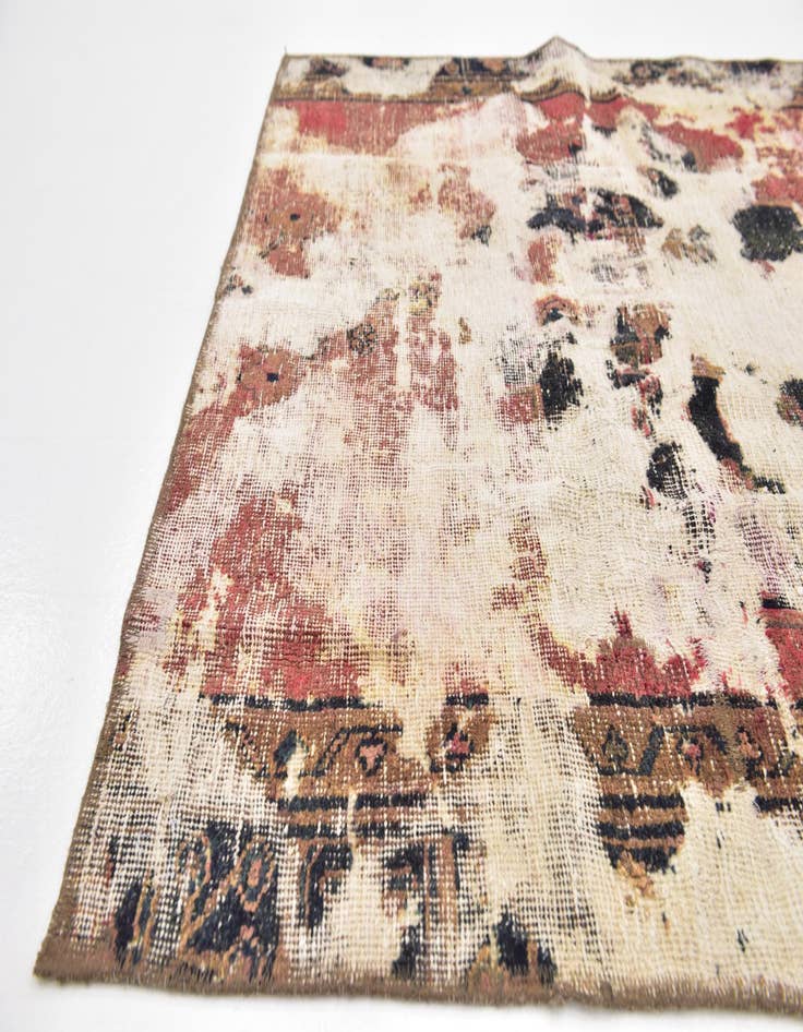 Detail image of  4' x 5' 3  Hand Knotted Ultra Vintage Persian Wool Rug