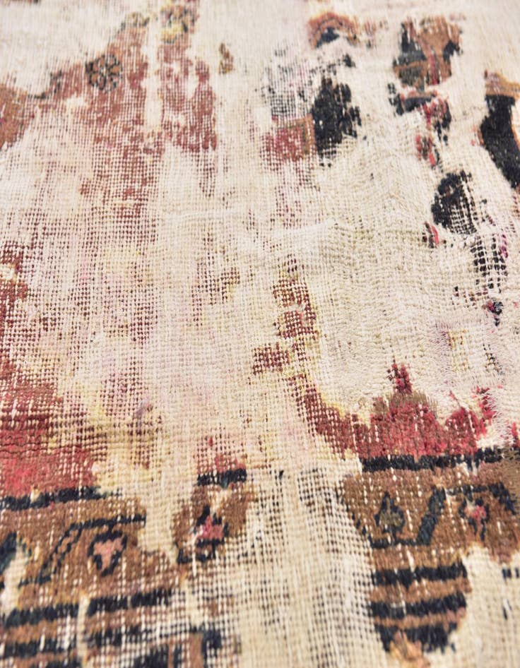 Detail image of  4' x 5' 3  Hand Knotted Ultra Vintage Persian Wool Rug