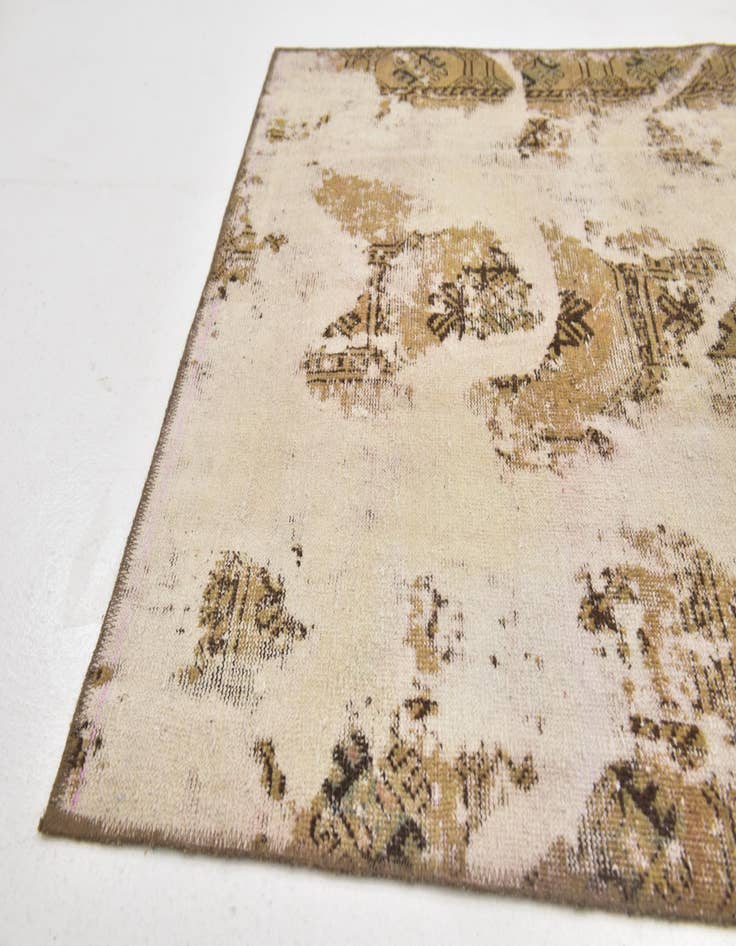Detail image of  3' 9 x 5' 10  Hand Knotted Ultra Vintage Persian Wool Rug